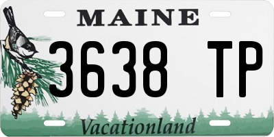 ME license plate 3638TP