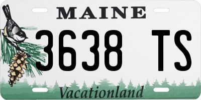 ME license plate 3638TS