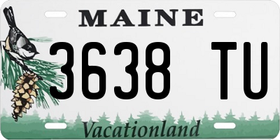 ME license plate 3638TU