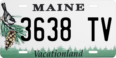 ME license plate 3638TV