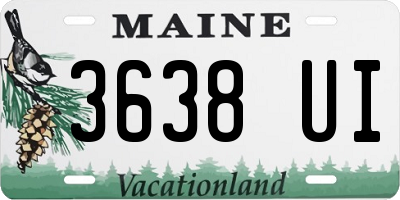 ME license plate 3638UI