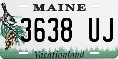 ME license plate 3638UJ