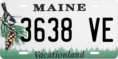 ME license plate 3638VE