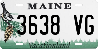ME license plate 3638VG