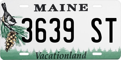 ME license plate 3639ST