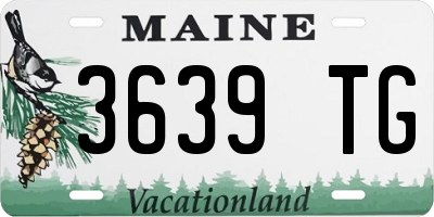 ME license plate 3639TG