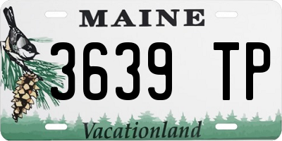 ME license plate 3639TP