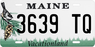 ME license plate 3639TQ
