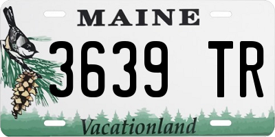 ME license plate 3639TR