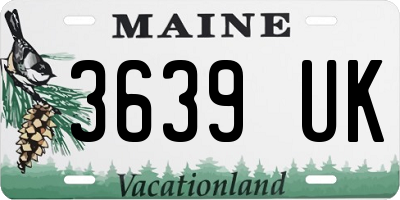 ME license plate 3639UK