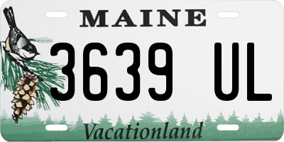 ME license plate 3639UL