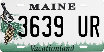 ME license plate 3639UR