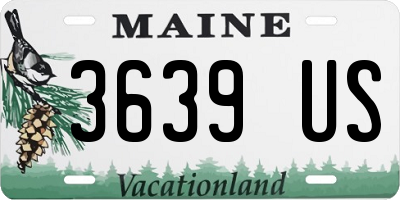 ME license plate 3639US