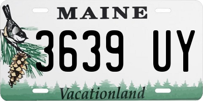 ME license plate 3639UY