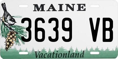 ME license plate 3639VB