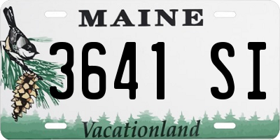 ME license plate 3641SI