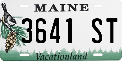 ME license plate 3641ST