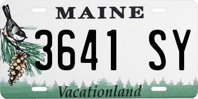 ME license plate 3641SY