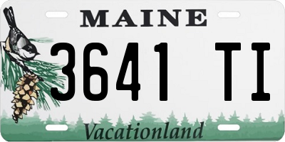 ME license plate 3641TI