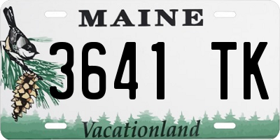 ME license plate 3641TK