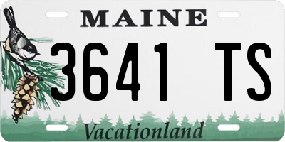 ME license plate 3641TS