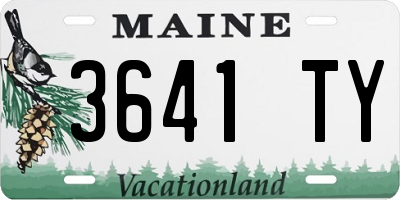 ME license plate 3641TY
