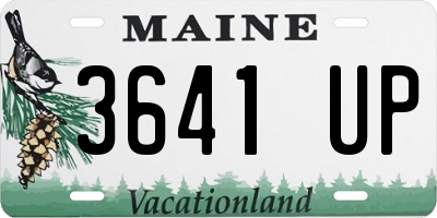 ME license plate 3641UP