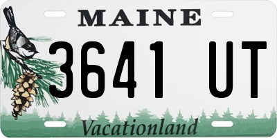 ME license plate 3641UT