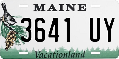 ME license plate 3641UY