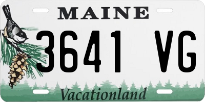 ME license plate 3641VG