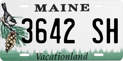 ME license plate 3642SH