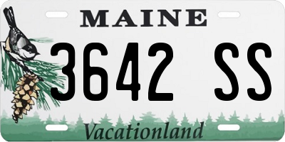 ME license plate 3642SS