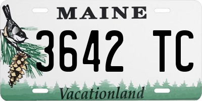 ME license plate 3642TC