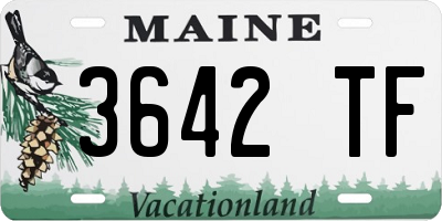 ME license plate 3642TF