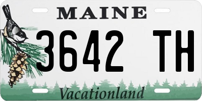 ME license plate 3642TH