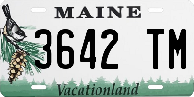 ME license plate 3642TM