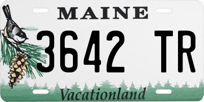 ME license plate 3642TR