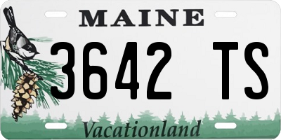 ME license plate 3642TS