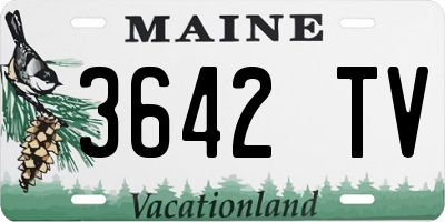 ME license plate 3642TV
