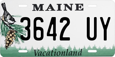 ME license plate 3642UY