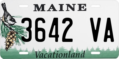 ME license plate 3642VA