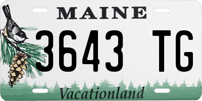 ME license plate 3643TG