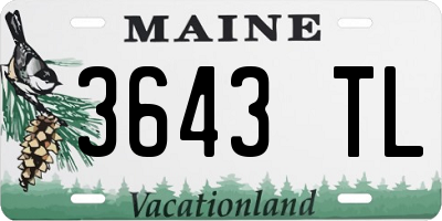 ME license plate 3643TL