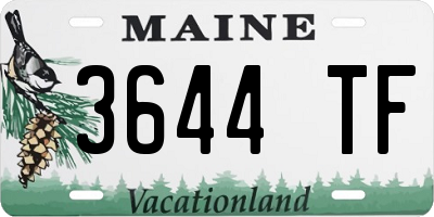 ME license plate 3644TF