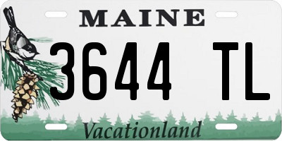 ME license plate 3644TL
