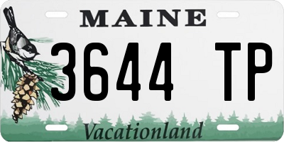 ME license plate 3644TP