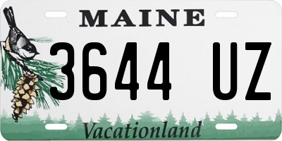 ME license plate 3644UZ