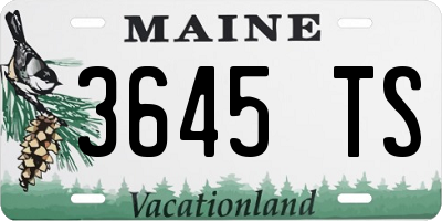 ME license plate 3645TS