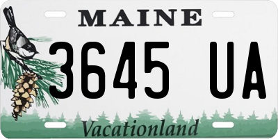 ME license plate 3645UA