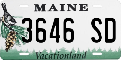 ME license plate 3646SD